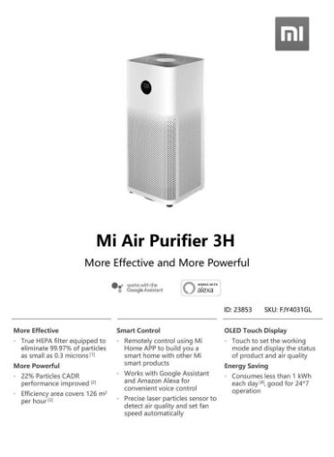 تصویر  Mi Air Purifier 3H