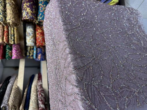 تصویر  پارچه مجلسی تور نگینی 