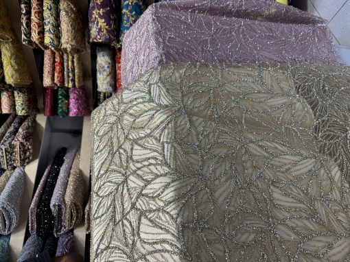 تصویر  پارچه مجلسی تور نگینی 