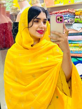 تصویر  شال و روسری سوپرنخ نگین دار 