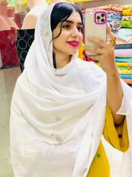 تصویر  شال و روسری سوپرنخ نگین دار 